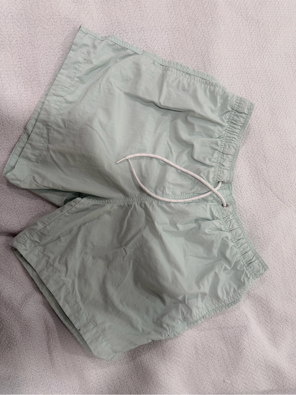 H&M Mint Green Elastic Waist Athletic Shorts